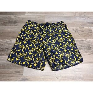 Vintage 90s University of Michigan Shorts Bottom Drawers Drawstring Go Blue Sz M